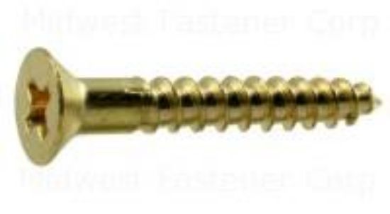 Picture of Wood-Screw Brass #4 X 3/4"