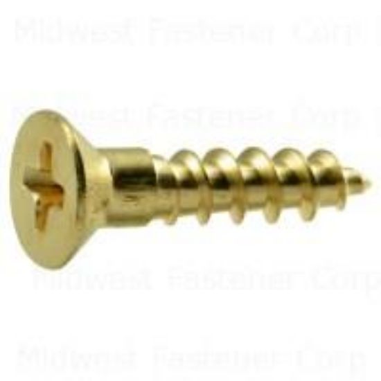 Picture of Wood-Screw 8 X 3/4 Brass Bag/2