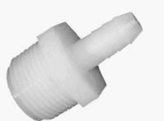 Picture of 3/4" X 1 Barbed Male-Adapter Nylon Hose-Barb X MIP