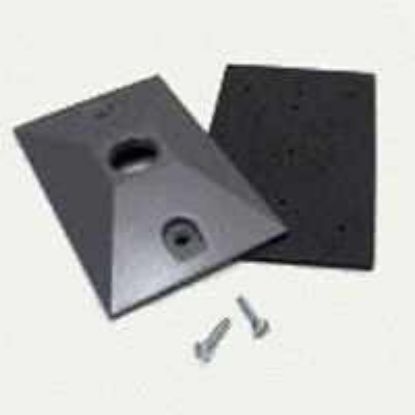 Picture of Light-Bulb-Socket Weather-Proof Electrical-Box-Cover Rectangular Aluminum 1 x 1/2" Gray
