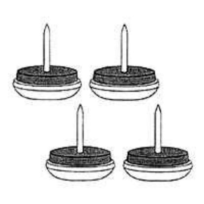 Picture of 1" METAL BASE Furniture-Glides