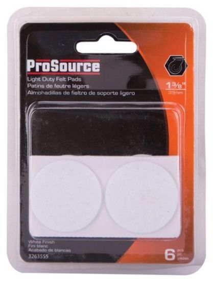 Picture of 6-pack Felt Furniture-Pad Round White