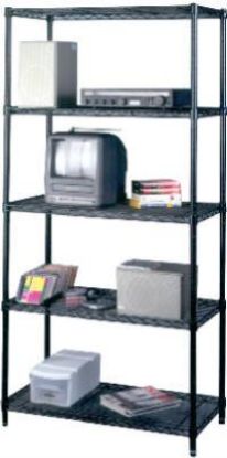 Picture of Black 5 Tier Shelf Rack
