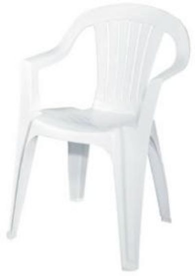 Picture of White Low Back Lawn-Chair Stackable