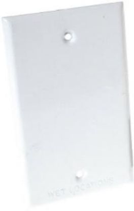 Picture of Weather-Proof Electrical-Box-Cover Blank White