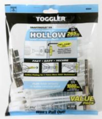 Picture of 10 Bb Toggle-bolt & 10 1/4-20 Tpi 20 X 2-1/2" Combination Head Bolts In Bag