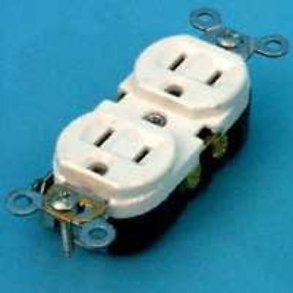 Picture of Electrical-Outlet 20-Amp Duplex-Receptacle 125-Volt Double-Pole 3-Wire White