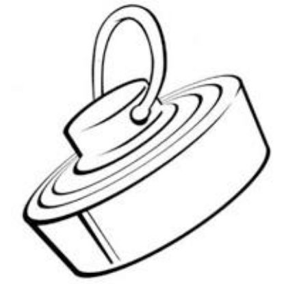 Picture of Sink-stopper White 1-1/8"-1-1/4"