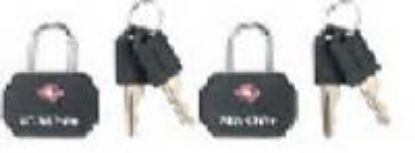 Picture of Luggage-Lock Keyed-Alike TSA-Approved Black 1-1/4"