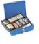 Picture of Cash/Storage Box with Money Tray Blue 11" x 7-3/4" x 4"