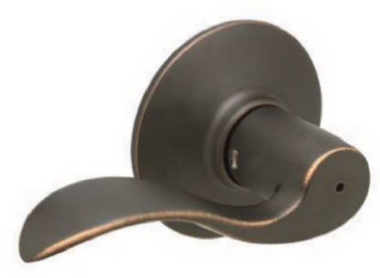 Picture of Bronze Accent Privacy-Lockset Lever-Handle