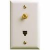 Picture of Phone/Cable Phone-Jack w/ White Wall-Plate