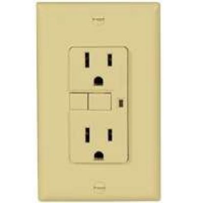 Picture of Shock Sentry Ivory /ddft/icta Receptacle 15-amp 125-Volt