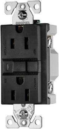 Picture of -Receptacle Self-Test 125-Volt 15-Amp Double-Pole 3-Wire Black