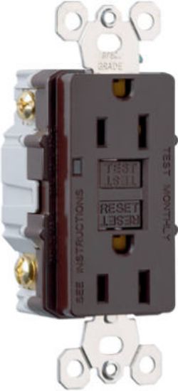 Picture of Premium -Receptacle Brown Double-Pole 3-Wire Grounding 15-Amp 125-Volt