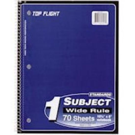 Picture of Notebook Spiral-bound Wide-rule 70-sheet