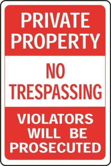 Picture of Sign Private Property No Tresspassing