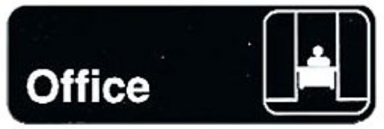 Picture of Sign 3" x 9" Plastic- Office