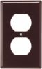 Picture of Wall-Plate 1-Gang Duplex-Receptacle Brown