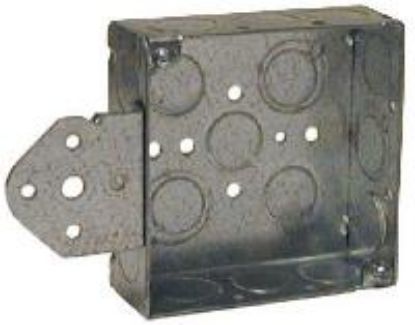 Picture of Electrical-Box Square B Bracket 4" X 1-1/2" Deep Welded With 1/2" Knockouts