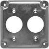 Picture of Electrical-Box-Cover Square Steel Double Receptacle 4" 1/2" Rise 1.406