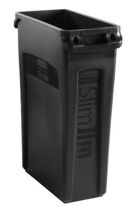 Picture of Slim Jim with Venting Channels 23 Gallons Black