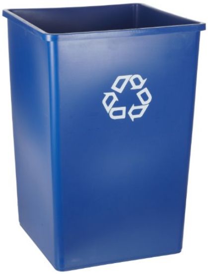 Picture of 3959-73 Square Container Blue Recycling Symbol