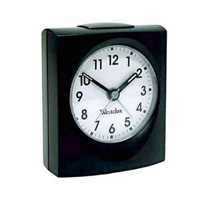 Picture of Alarm Clock Analog Quartz-Time Black AA-Battery