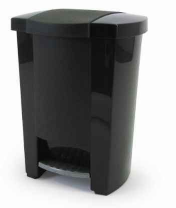 Picture of Step-On Can w/ Liner 8 Gal- Black