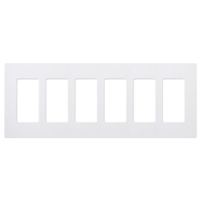 Picture of Screw-Less 6 Gang White Wall-Plate