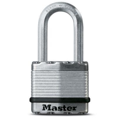 Picture of Keyed-padlock Stainless-Steel Long-Shackle Laminated-Steel 1-3/4"