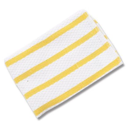 Picture of Kitchen-Towel Basket-Weave Stripe Lemon