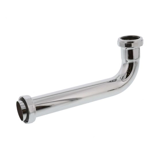 Picture of Tubular-brass Waste-bend Slip-joint Chrome-plated 1-1/4" X 8"