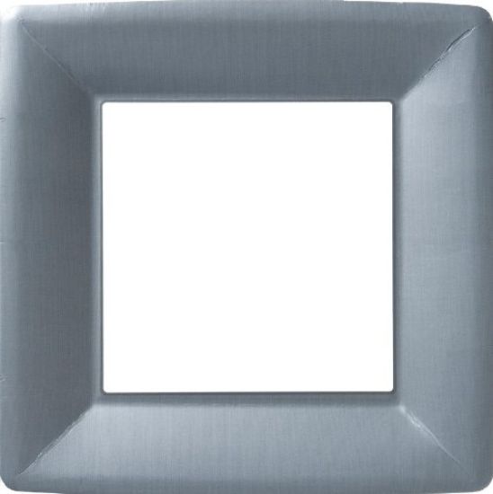 Picture of Classic Linen 10" Square Disposable-Plate Silver-