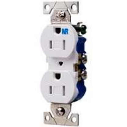 Picture of Electrical-Outlet Duplex-Receptacle Tamper/Weather Resistant 15-Amp 125-Volt Double-Pole 3-Wire Grou...