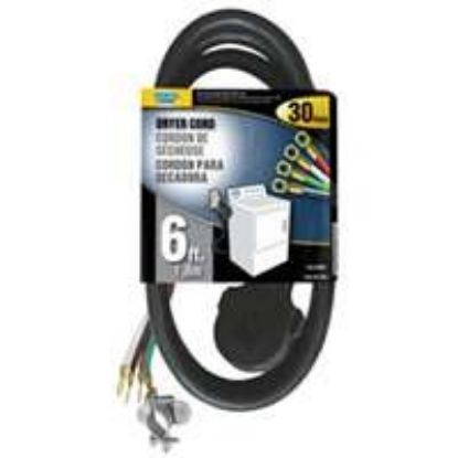 Picture of Dryer-cord 30a 250v Srdt Black 6'