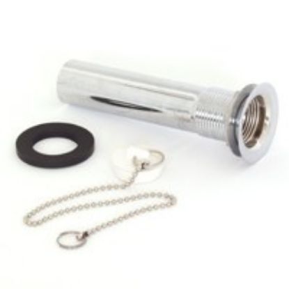 Picture of Lavatory Drain-Plug Drain 1-piece Closed Overflow Brass Chrome With Stopper 1-1/4" X 5"