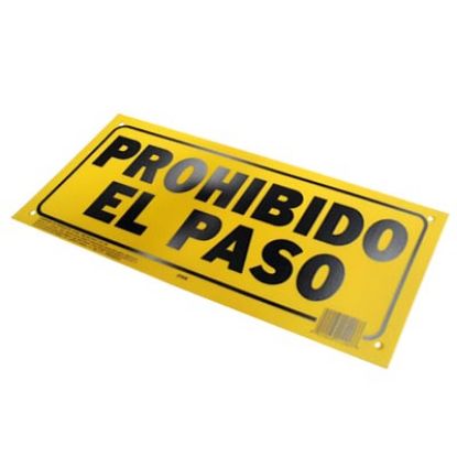 Picture of 6 X 14 Plastic Spanish No Admittance (Prohibido el Passo)