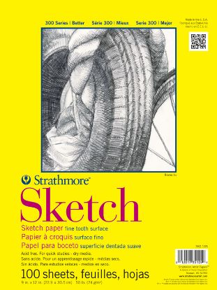 Picture of 300 Series Taped Sketch-Pad 50 Lb 100 Sheets 9" x 12"