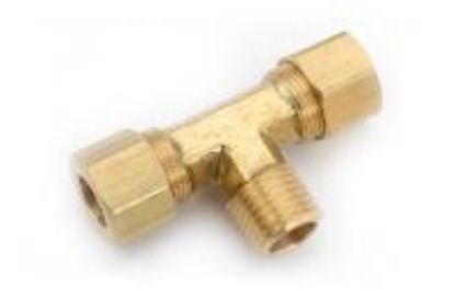 Picture of 5/8 X 1/2" #72 COMPRESSION Reducing-Tee (CMP X CMP X MPT)