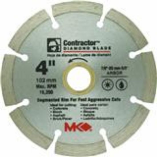 Picture of Diamond-Abrasive Circular-Sawblade Contractor-Grade 4" Segmented-Rim