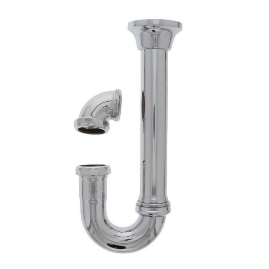 Picture of 1-1/2" Utility P-trap Milwaukee-style Less-clean-out 20-gauge Chrome-plated