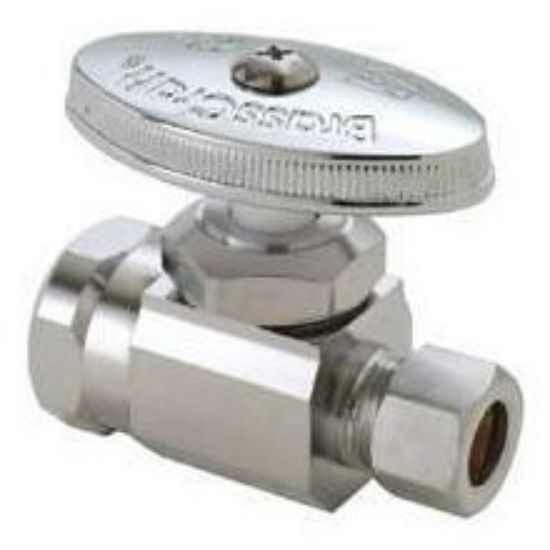 Picture of 1/2 Fip X 3/8" Cmp Straight Supply-Stop Chrome-Plated Multiturn