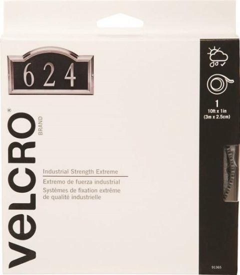 Picture of Extreme Hook-&-Loop Fastener-Tape Adhesive-Back Titanium 1"