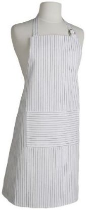 Picture of Basic Apron Pinstripe White