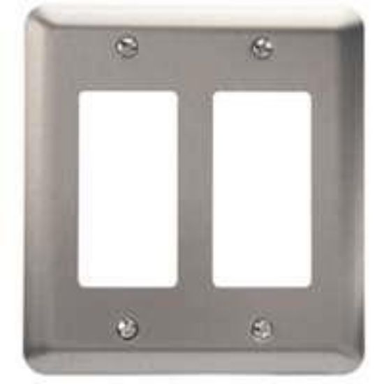 Picture of Wall-Plate 2-ROCKER PEWTER