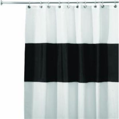 Picture of Zeno Waterproof Shower-Curtain Black/White 72" x 72"