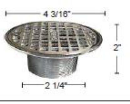 Picture of No-hub Shower-drain Top Only Round Chrome