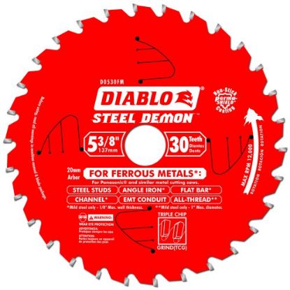 Picture of Ferrous Metal Circular-Sawblade 5-3/8" x 30-Tooth x 20mm