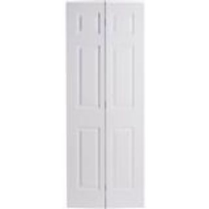 Picture of Masonite 36 In. W X 79 In. H Textured Hardboard Primed White 6-panel 2-door Bifold Door